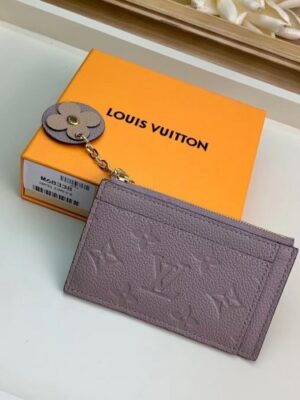 Louis Vuitton Replica Flower Monogram Empreinte Zipped Card Holder M68338 Vison 2019