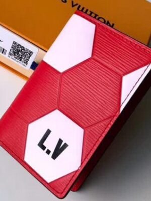 Louis Vuitton Replica Football Print Wallet M63226 Red/White 2018