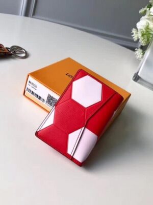 Louis Vuitton Replica Football Print Wallet M63226 Red/White 2018