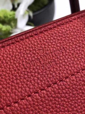 Louis Vuitton Replica Freedom Grained Calfkin Leather Tote Handbag M54843 Burgundy 2017