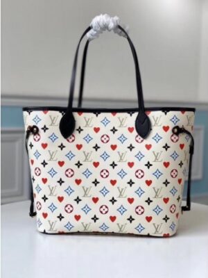 Louis Vuitton Replica Game On Neverfull MM White Bag M57462