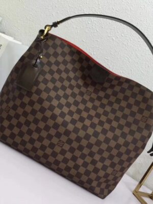 Louis Vuitton Replica Graceful Hobo MM Bag Damier Ebene Canvas N44045 2018