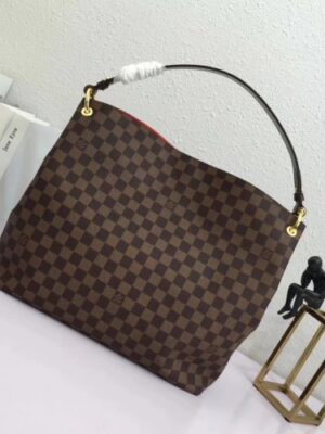 Louis Vuitton Replica Graceful Hobo MM Bag Damier Ebene Canvas N44045 2018