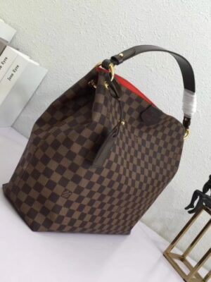 Louis Vuitton Replica Graceful Hobo MM Bag Damier Ebene Canvas N44045 2018