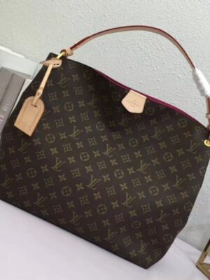 Louis Vuitton Replica Graceful Hobo MM Bag Monogram Canvas M43703 Pivoine 2018