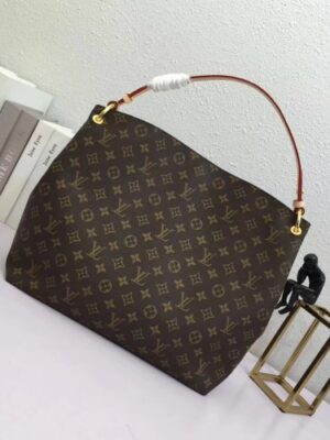 Louis Vuitton Replica Graceful Hobo MM Bag Monogram Canvas M43703 Pivoine 2018