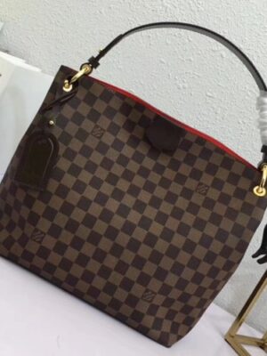 Louis Vuitton Replica Graceful Hobo PM Bag Damier Ebene Canvas N44044 2018