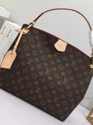 Louis Vuitton Replica Graceful Hobo PM Bag Monogram Canvas M43700 Pivoine 2018