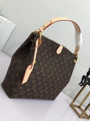 Louis Vuitton Replica Graceful Hobo PM Bag Monogram Canvas M43701 Beige 2018