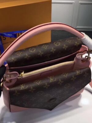 Louis Vuitton Replica Grained Calfskin Double V Handbag M54440 Rose Poudre 2017