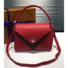 Louis Vuitton Replica Grained Calfskin Double V Handbag M54624 Rubis 2017