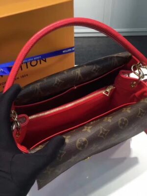 Louis Vuitton Replica Grained Calfskin Double V Handbag M54624 Rubis 2017