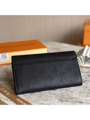 Louis Vuitton Replica Iris Wallet in Mahina Leather M60143 Black