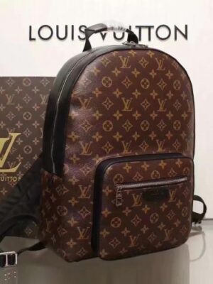 Louis Vuitton Replica Josh Backpack Bag M41530 Monogram Macassar Canvas 2016(75505)