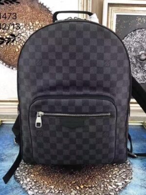 Louis Vuitton Replica Josh Backpack Bag N41473 Damier Graphite Canvas 2016(75506)