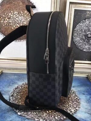 Louis Vuitton Replica Josh Backpack Bag N41473 Damier Graphite Canvas 2016(75506)