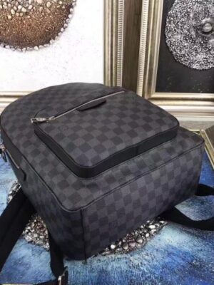 Louis Vuitton Replica Josh Backpack Bag N41473 Damier Graphite Canvas 2016(75506)