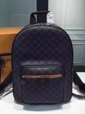 Louis Vuitton Replica Josh Backpack Bag N42403 Damier Graphite Canvas 2017(75504)