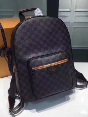 Louis Vuitton Replica Josh Backpack Bag N42403 Damier Graphite Canvas 2017(75504)