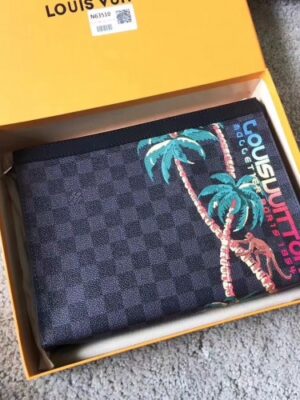 Louis Vuitton Replica Jungle Palm Tree Pochette Voyage MM Bag N63510 2018