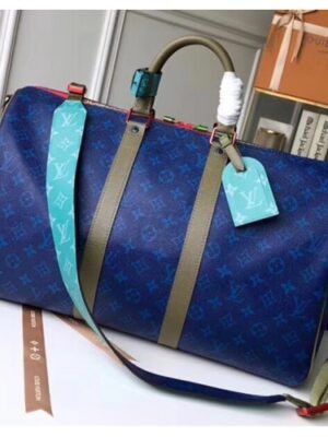 Louis Vuitton Replica Keepall 45 Bag Monogram Blue Canvas M43855 2018