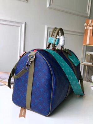 Louis Vuitton Replica Keepall 45 Bag Monogram Blue Canvas M43855 2018