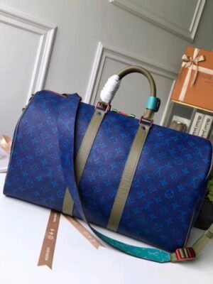 Louis Vuitton Replica Keepall 45 Bag Monogram Blue Canvas M43855 2018