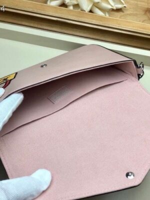 Louis Vuitton Replica LV Replica Stories Epi Leather Pochette Félicie Bag M63726 Pink 2019