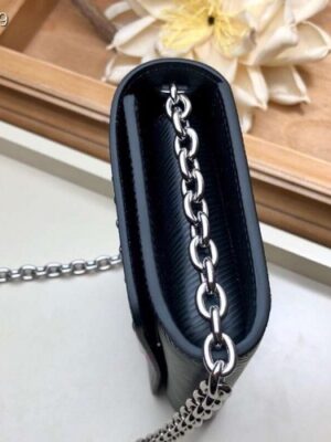 Louis Vuitton Replica LV Replica Stories Epi Leather Twist Chain Wallet M63320 Black 2019