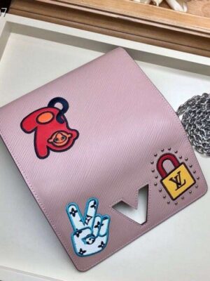 Louis Vuitton Replica LV Replica Stories Epi Leather Twist Chain Wallet M63320 Pink 2019