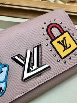 Louis Vuitton Replica LV Replica Stories Epi Leather Twist Chain Wallet M63320 Pink 2019