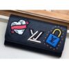 Louis Vuitton Replica LV Replica Stories Epi Leather Twist Wallet M63456 Black 2019
