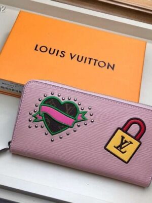 Louis Vuitton Replica LV Replica Stories Epi Leather Zippy Wallet M63377 Rose Ballerine 2019