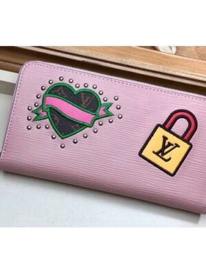 Louis Vuitton Replica LV Replica Stories Epi Leather Zippy Wallet M63377 Rose Ballerine 2019