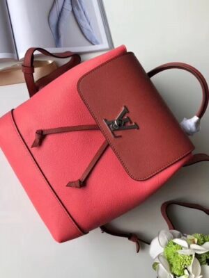 Louis Vuitton Replica Lockme Backpack Bag Red/Rouge 2018