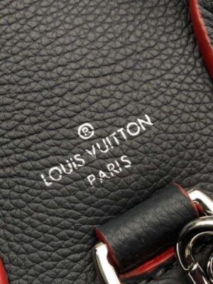 Louis Vuitton Replica Lockme Backpack Mini M54573 BLACK WITH RED PIPING