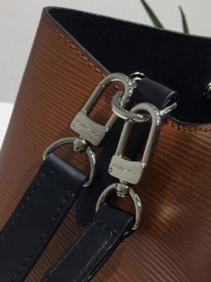 Louis Vuitton Replica Lockme Epi Bucket Bag M54680 Caramel/Black 2017