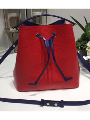 Louis Vuitton Replica Lockme Epi Bucket Bag M54680 Redl/Blue 2017