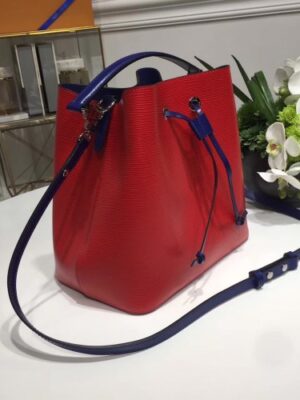 Louis Vuitton Replica Lockme Epi Bucket Bag M54680 Redl/Blue 2017