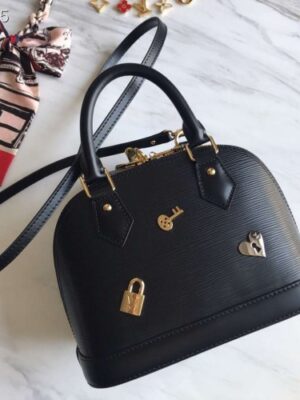 Louis Vuitton Replica Love Lock Epi Leather Alma BB Bag M52884 Noir 2019