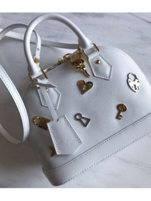 Louis Vuitton Replica Love Lock Epi Leather Alma BB Bag M52885 Blanc 2019