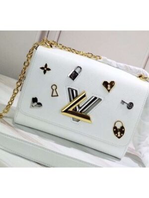 Louis Vuitton Replica Love Lock Epi Leather Twist MM Bag M52890 Blanc 2019