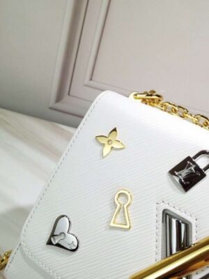 Louis Vuitton Replica Love Lock Epi Leather Twist MM Bag M52890 Blanc 2019