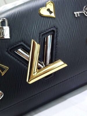 Louis Vuitton Replica Love Lock Epi Leather Twist MM Bag M52891 Noir 2019