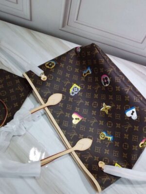 Louis Vuitton Replica Love Lock Monogram Canvas Neverfull MM Tote Bag M44364 2019