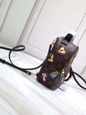 Louis Vuitton Replica Love Lock Monogram Canvas Palm Springs Mini Backpack Bag M44367 2019