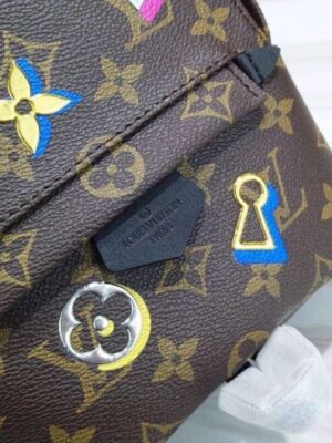 Louis Vuitton Replica Love Lock Monogram Canvas Palm Springs Mini Backpack Bag M44367 2019