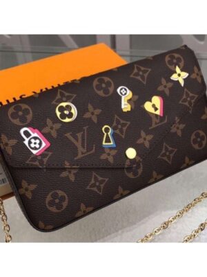 Louis Vuitton Replica Love Lock Monogram Canvas Pochette Felicie Bag M63999 2019