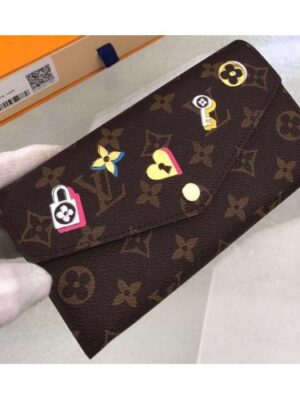 Louis Vuitton Replica Love Lock Monogram Canvas Sarah Wallet M64117 2019