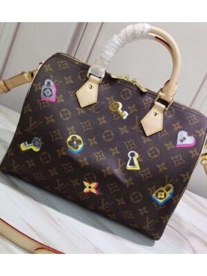 Louis Vuitton Replica Love Lock Monogram Canvas Speedy Bandoulière 30 Bag M44365 2019